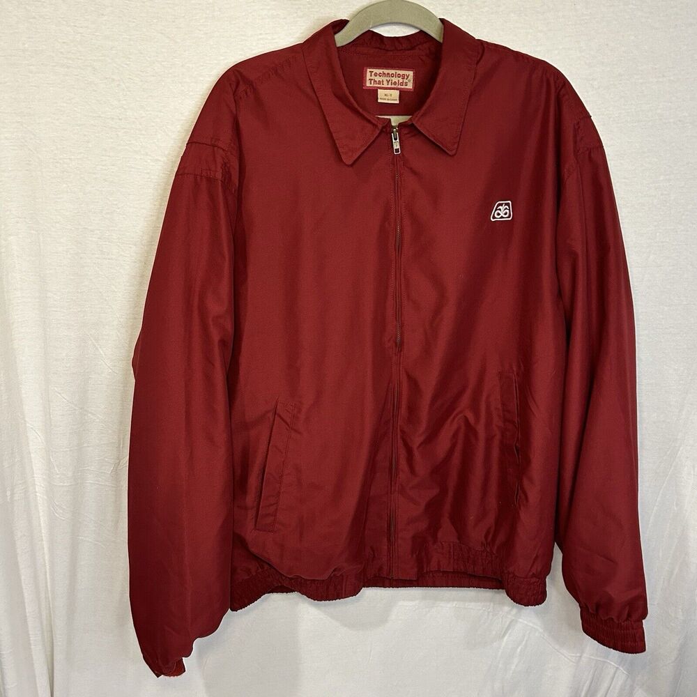 Vtg Pioneer Coat Jacket Red Seed “Technology That Yields” Lined Jacket Men's XLT